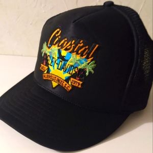 Harley Davidson Trucker Hat/Embroidered Baseball Cap, Black. Adjustable closure.